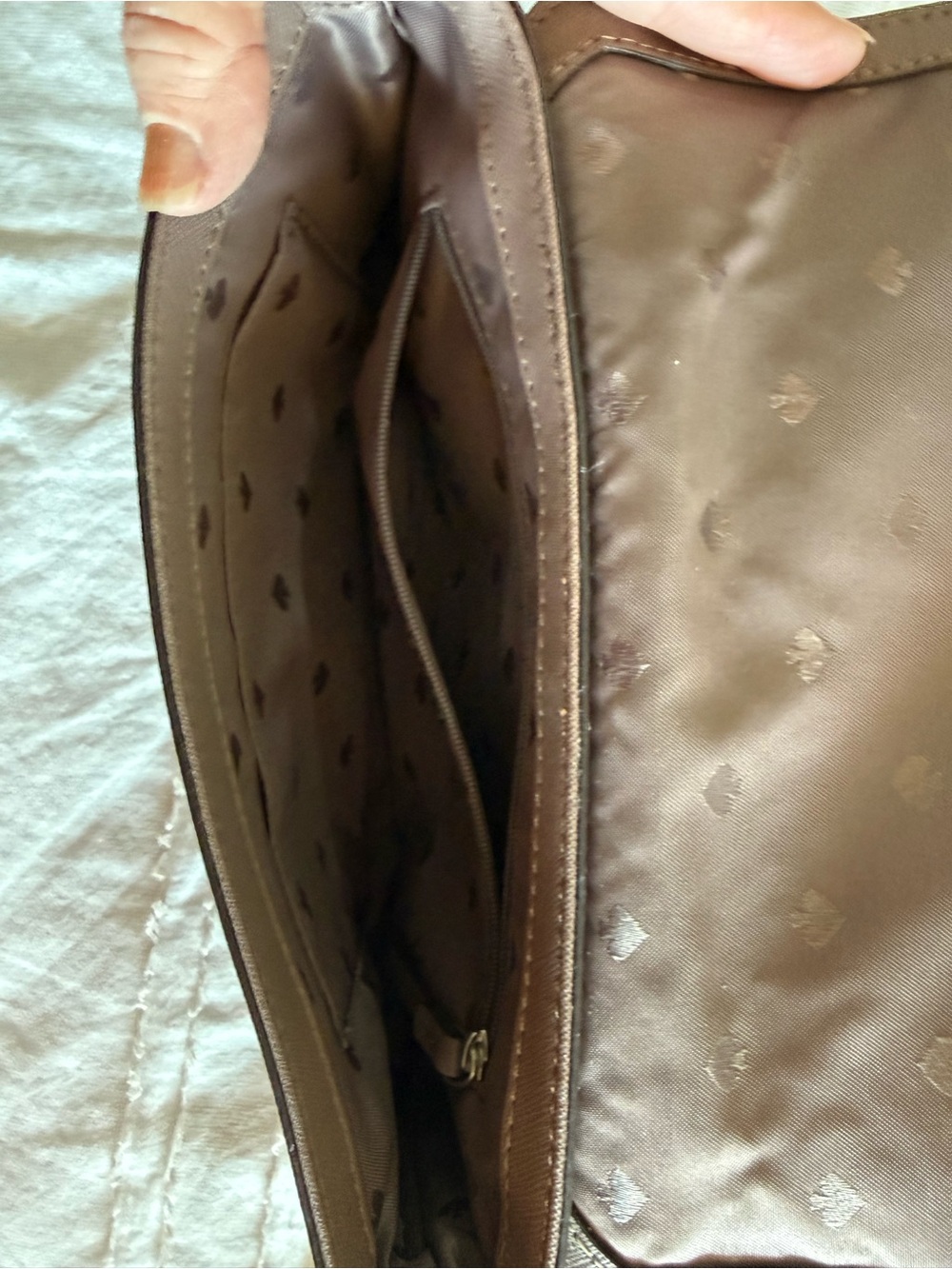 kate spade Taupe Saffiano Flap Crossbody - Picture 5 of 12